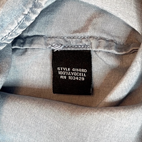 Intro Women’s Chambray Blouse Size 1X - Picture 5 of 9